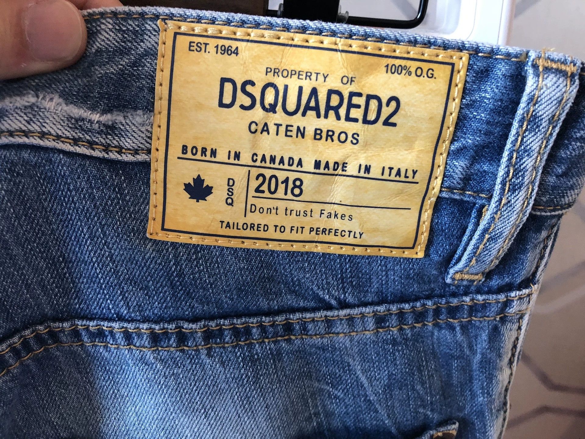 Dsquared2 Dsquared2 Blue Distressed Skinny Jeans Size US 28 / EU 44 - 6 Thumbnail
