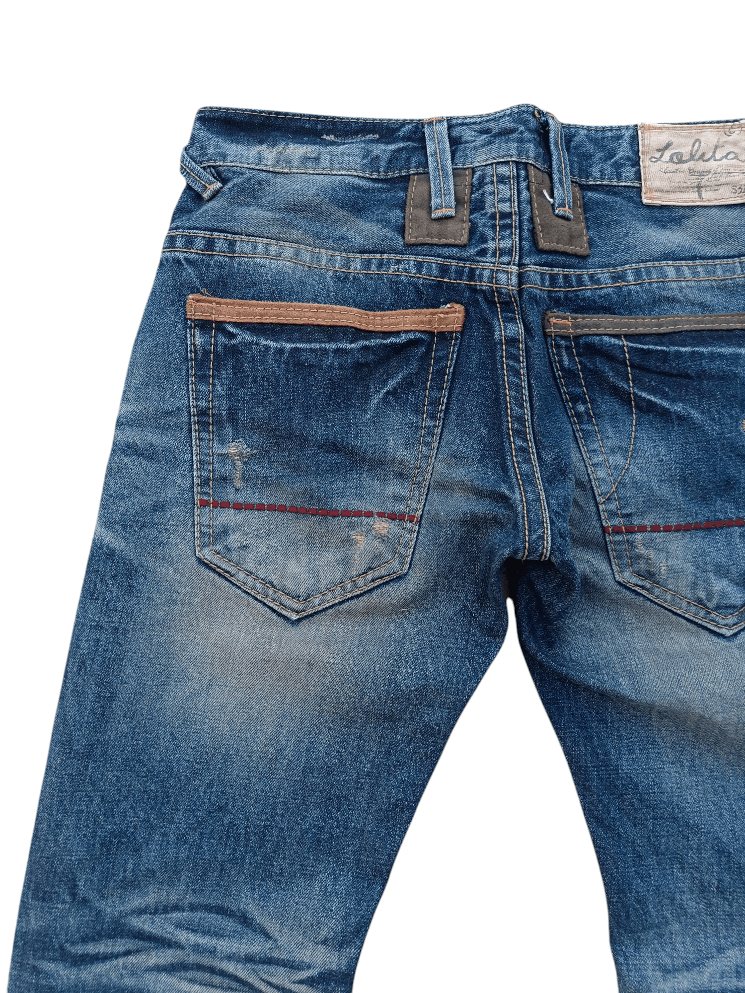 Japanese Brand Lolita 79 Jeans Distress Faded Blue Denim Size US 30 / EU 46 - 6 Thumbnail