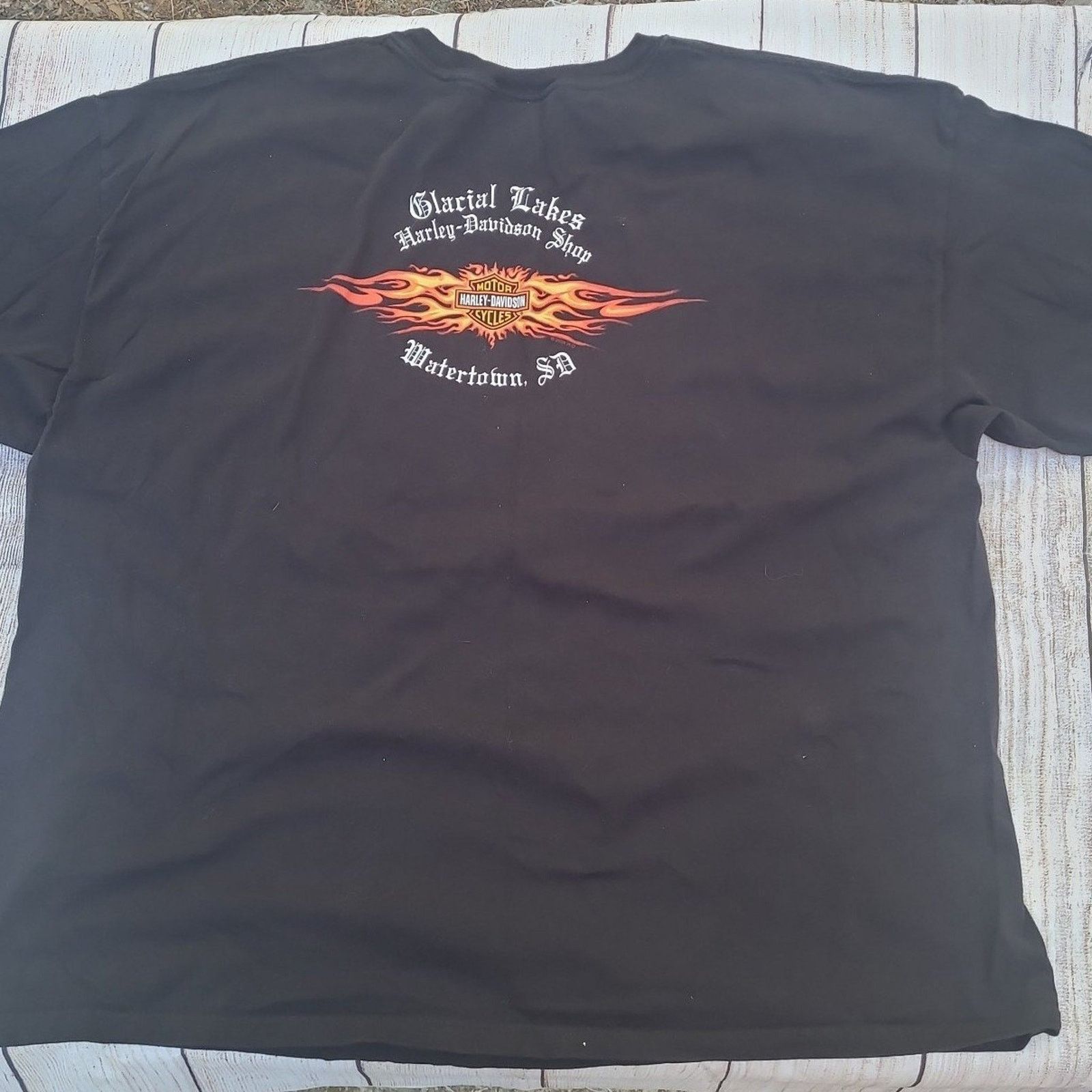 Harley Davidson × Vintage Vintage Harley Davidson Glacial Lakes Watertown SD Shirt Size US XXL / EU 58 / 5 - 3 Thumbnail