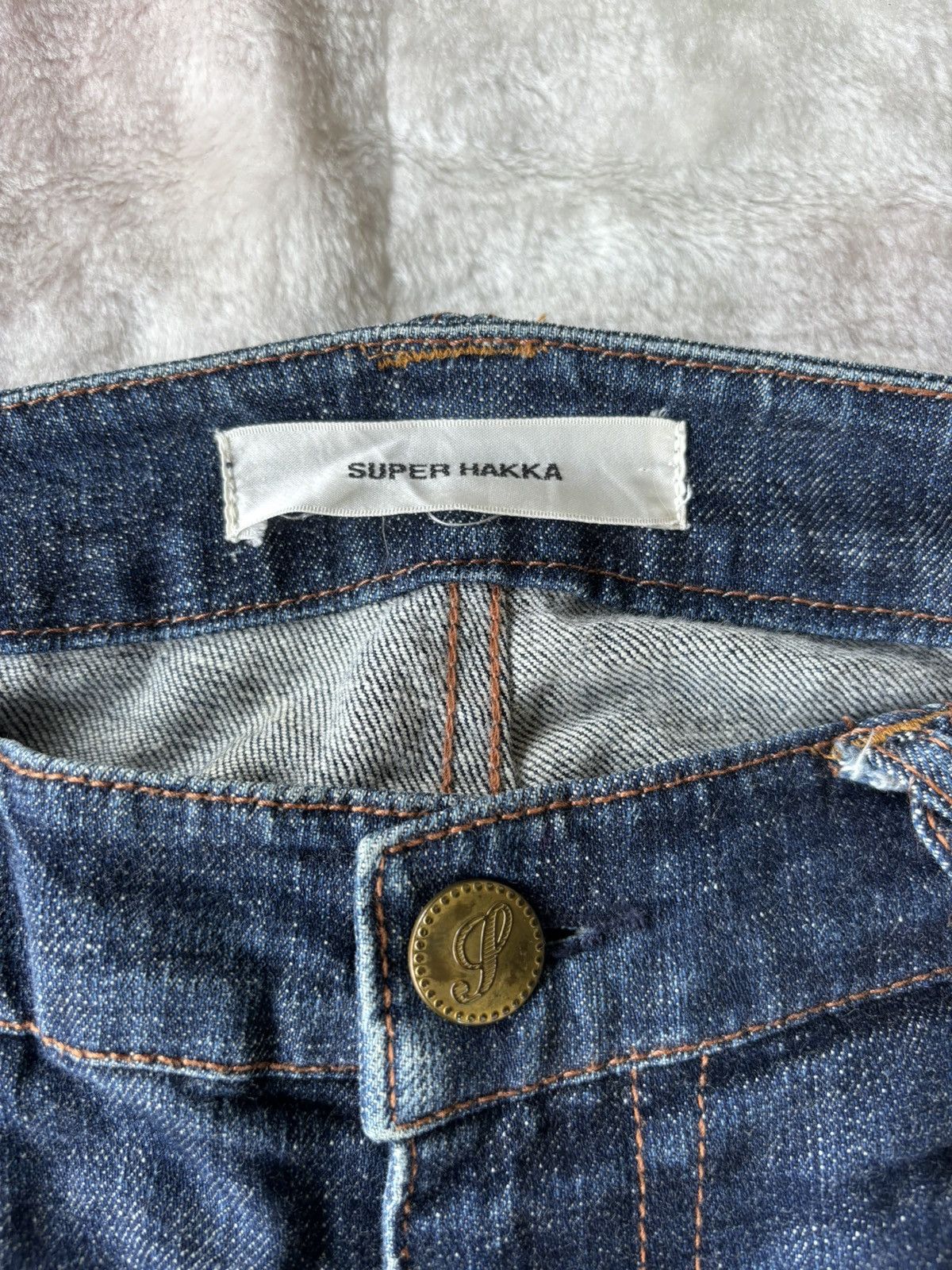 Hysteric Glamour RARE🔥SUPER HAKKA EMBROIDERY BLUE DENIM JEANS Size 30" / US 8 / IT 44 - 9 Thumbnail