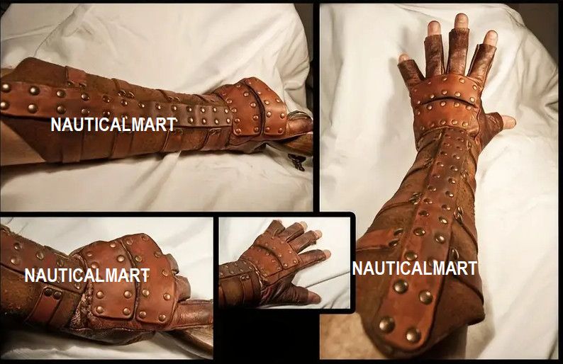 Other Viking Medieval Renaissance Arm Rivet Wrist Guard Size ONE SIZE - 2 Thumbnail