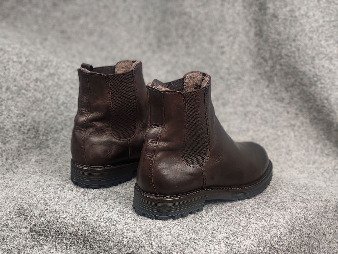 Le Grande Bleu (L.G.B.) St. Moritz Design leather fur chelsea Ankle Pull On Boots Size US 10 / IT 40 - 14 Thumbnail