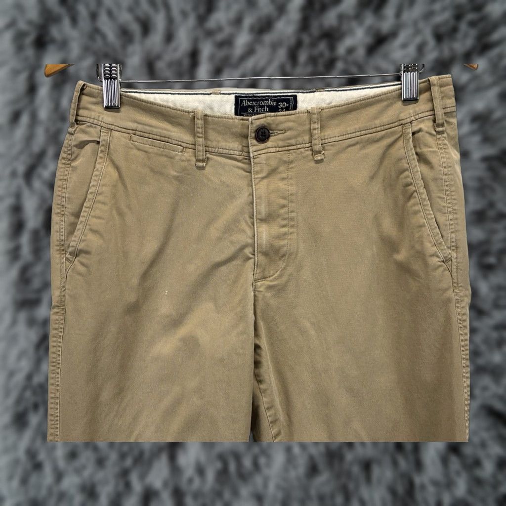 Abercrombie & Fitch Abercrombie & Fitch Kennan Straight Pants Mens 30x34 Tan Khaki Stretch Preppy Size US 30 / EU 46 - 1 Thumbnail