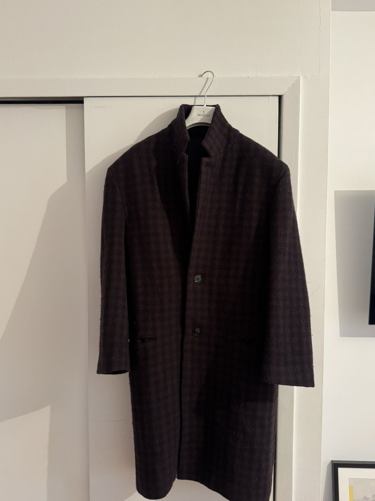Lemaire Lemaire Checkered Wool Coat Size US S / EU 44-46 / 1 - 1 Thumbnail