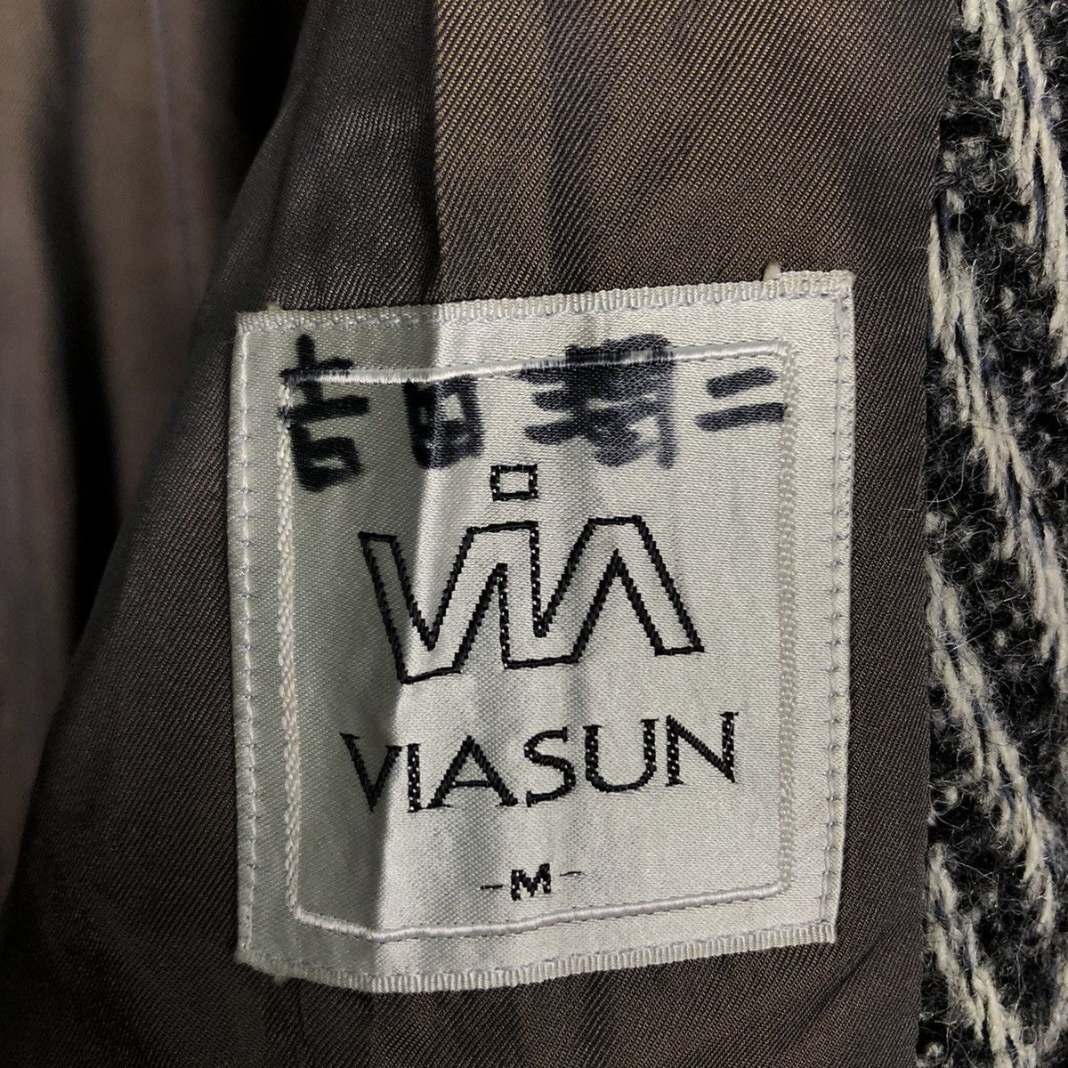 Japanese Brand 🔥Vtg Herringbone Wool Bomber Jacket Viasun Issey Miyake Size US M / EU 48-50 / 2 - 15 Thumbnail