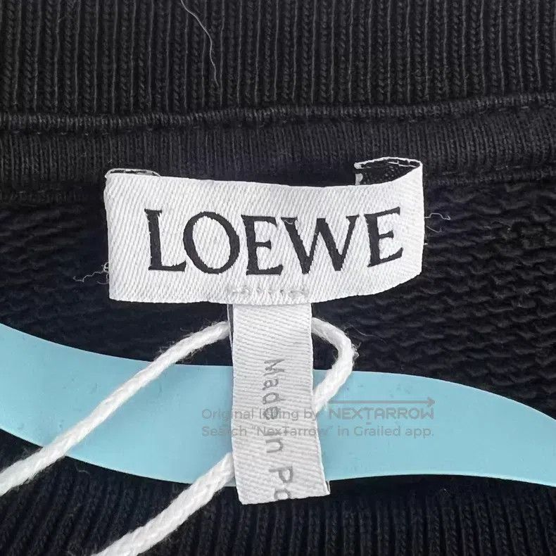 Loewe Loewe Black logo letter embroidered cotton round neck long Size XS / US 0-2 / IT 36-38 - 6 Thumbnail
