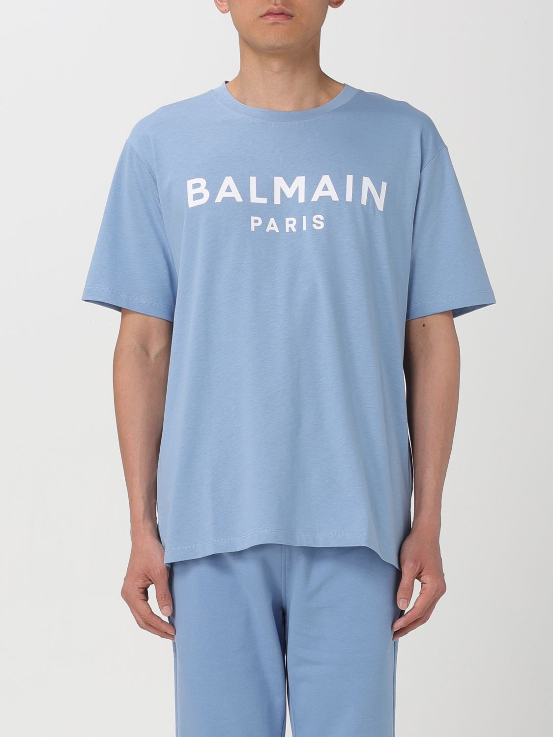 image of Balmain T-Shirt Men Gnawed Blue (Size Large)