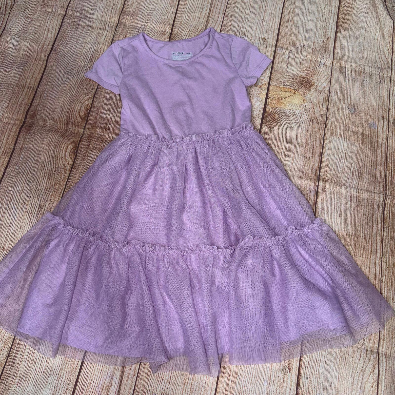 Other Cat & Jack Girls' Lavender Tulle Dress XS (4/5) Size XS / US 0-2 / IT 36-38 - 1 Thumbnail