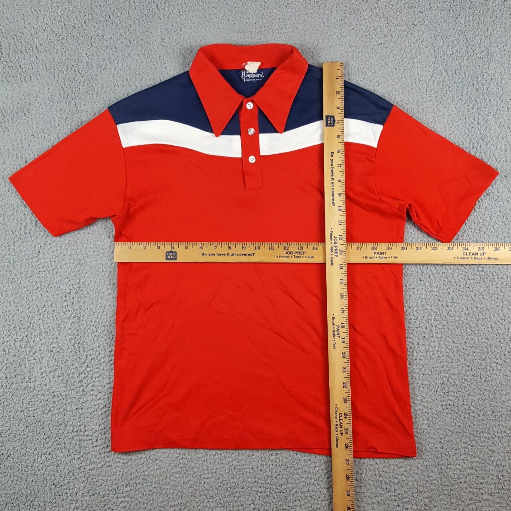 Vintage VINTAGE DEE CEE Polo Shirt Mens M Western Striped Button Collar 80s 90s Cowboy Casual Workwear Red Cotton Short Sleeve Size US M / EU 48-50 / 2 - 4 Thumbnail