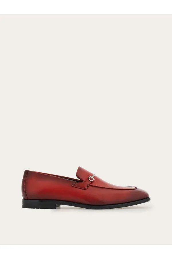 Salvatore Ferragamo o1s1rm0924 Gancini Ornament Loafers in Flame Red Size US 9.5 / EU 42-43 - 1 Thumbnail