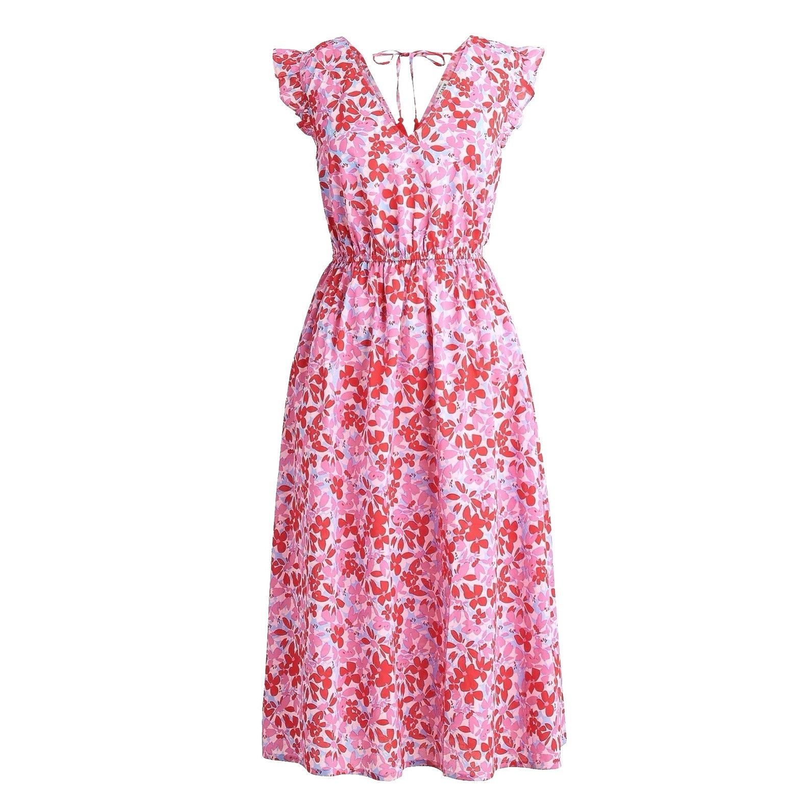 J.Crew J.Crew Tie-Back Floral Midi Beach Dress Sz XS Tropical Pink Size XS / US 0-2 / IT 36-38 - 15 Thumbnail
