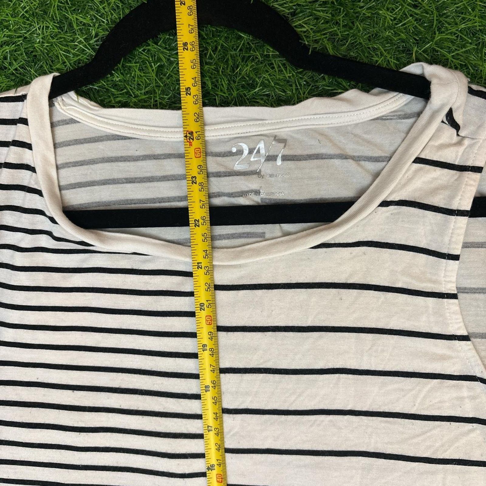 Other Women’s Split Black/White Striped 24/7 Maurices Tank Top Size L / US 10 / IT 46 - 3 Thumbnail