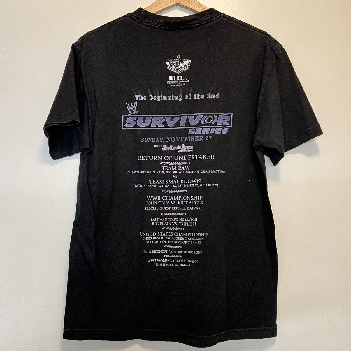 Vintage Vintage Undertaker Survivor Series Tee Black Size US M / EU 48-50 / 2 - 2 Thumbnail