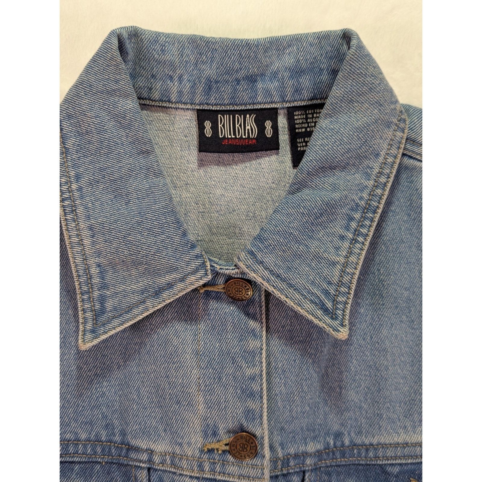 Bill Blass Vintage Bill Blass Denim Jacket L Blue 100% Cotton Jean Size L / US 10 / IT 46 - 3 Thumbnail