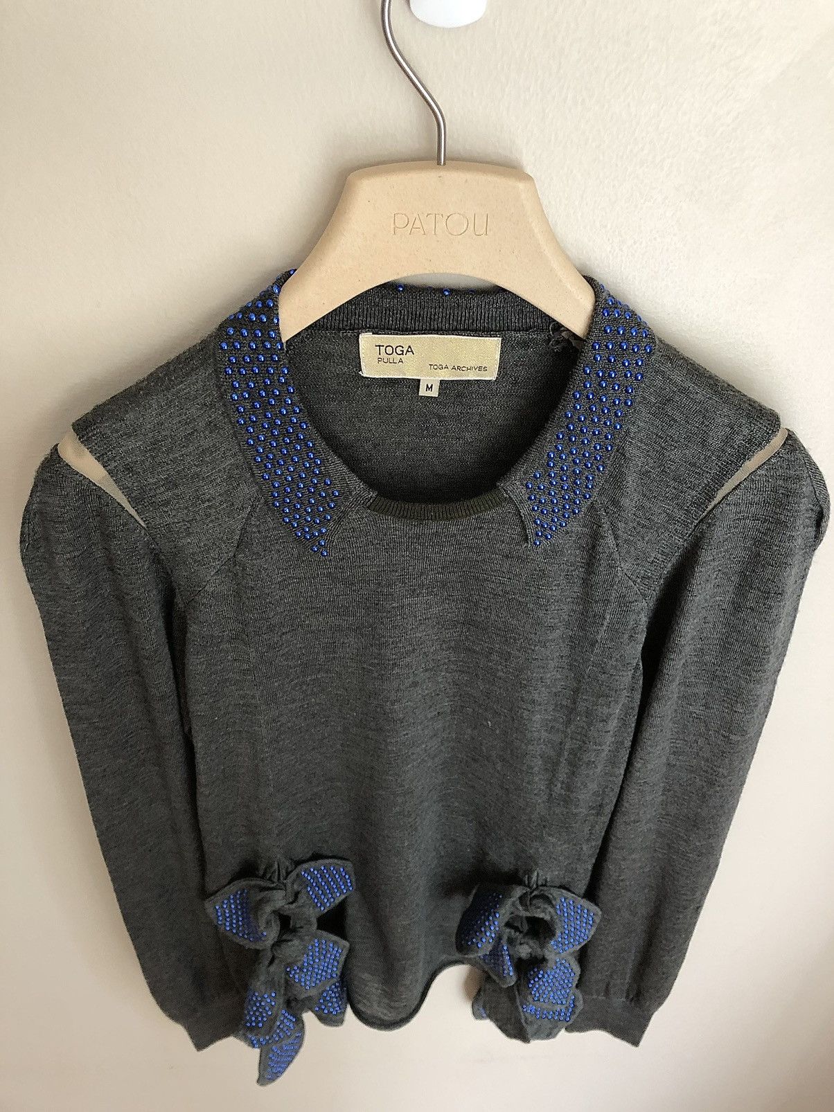 Toga TOGA PULLA Bejeweled Wool Petal Sweater Size US M / EU 48-50 / 2 - 17 Thumbnail