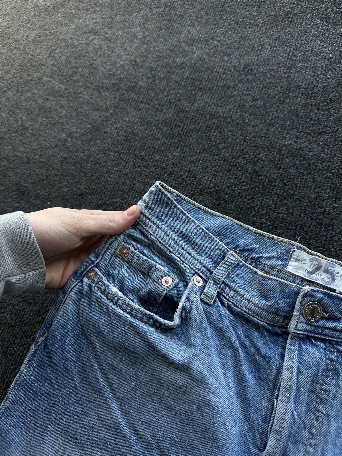 Free People 🚨 FREE PEOPLE WE THE FREE AVANT GARDE GOTHIC WOMEN JEANS Size 25" / US 0 / IT 36 - 6 Thumbnail