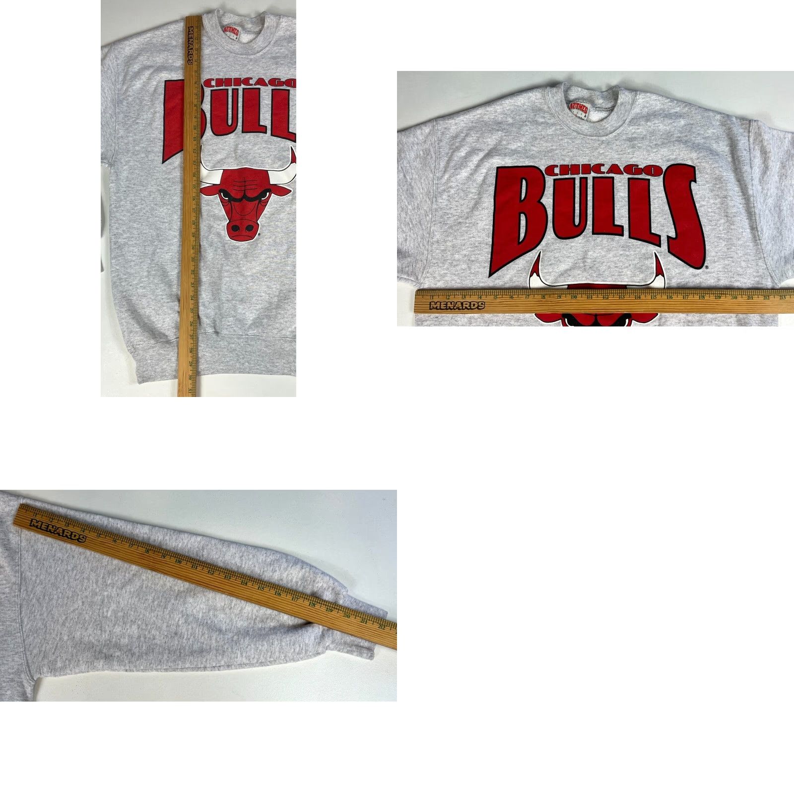 Vintage VINTAGE Nutmeg Mills Chicago Bulls Crewneck Sweatshirt Mens XL Gray Graphic Print 90s NBA Made in USA Decade Theme 90s Sports Size US XL / EU 56 / 4 - 8 Thumbnail