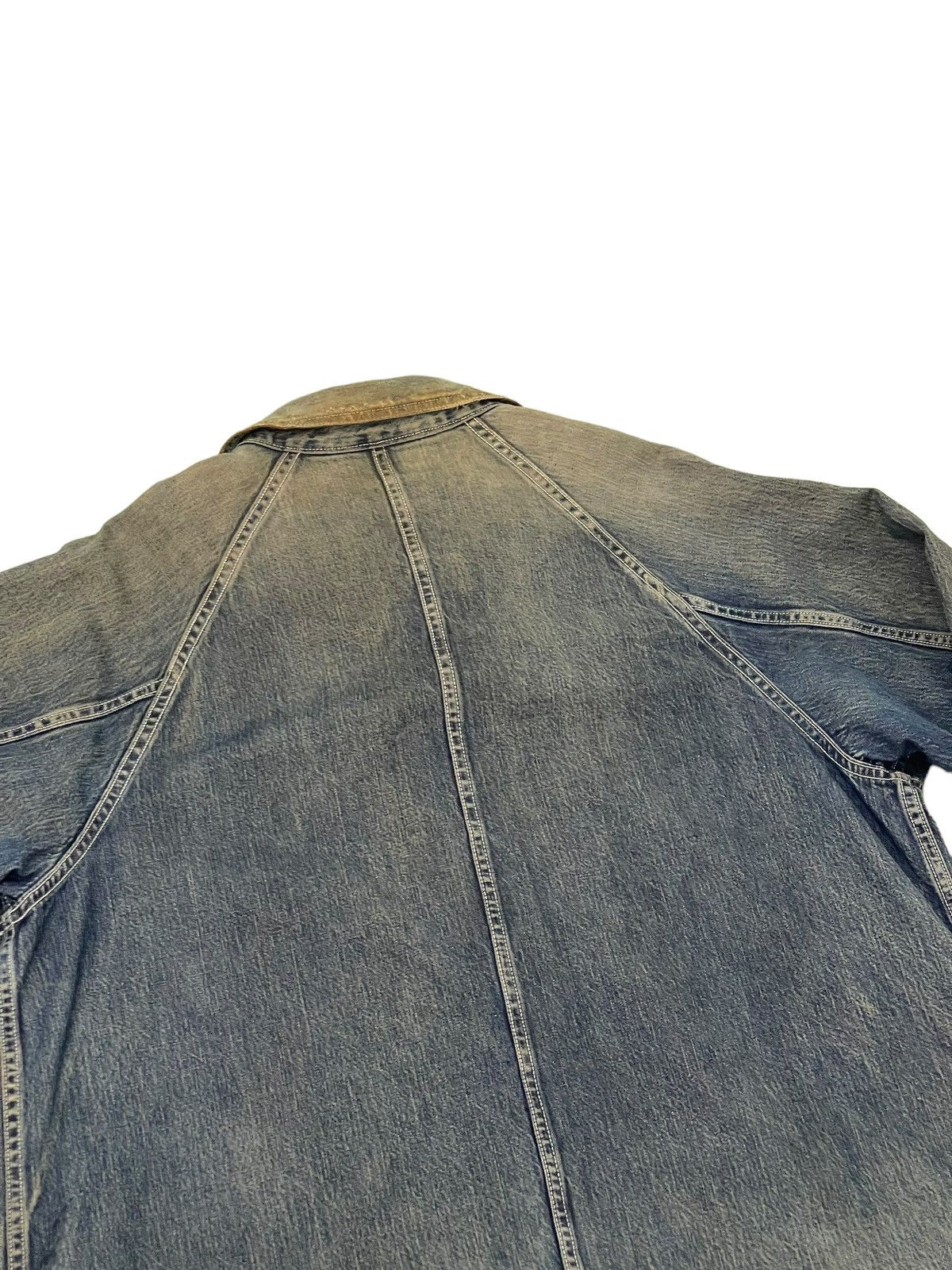 Sugar Cane Damaged Faded Sugar Canes Chore Jacket Distress Denim 5🟩8 Size US L / EU 52-54 / 3 - 22 Thumbnail