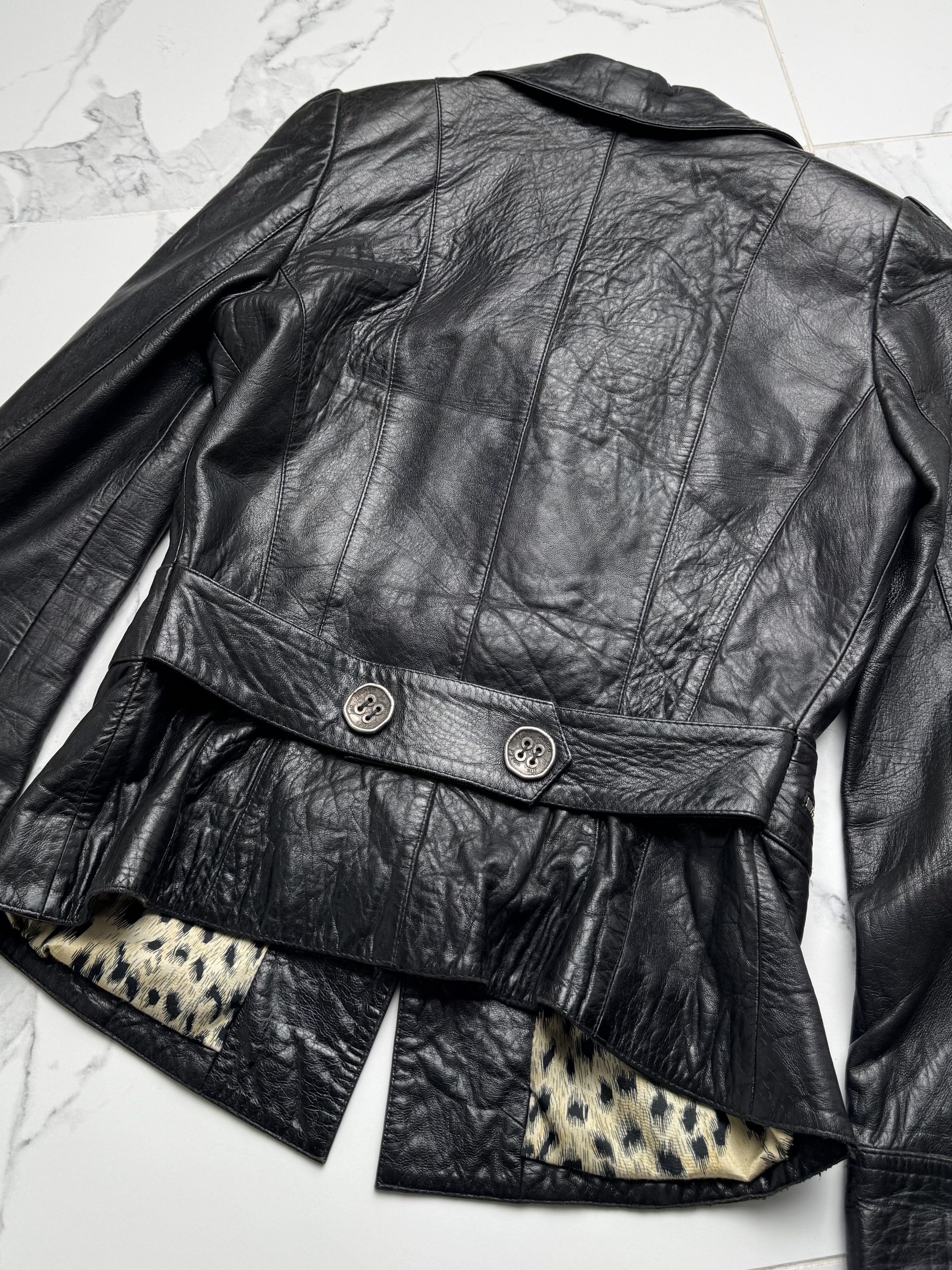 Genuine Leather Vintage Leather Jacket Womens Fitted Button Up Blazer Style Size S / US 4 / IT 40 - 12 Thumbnail