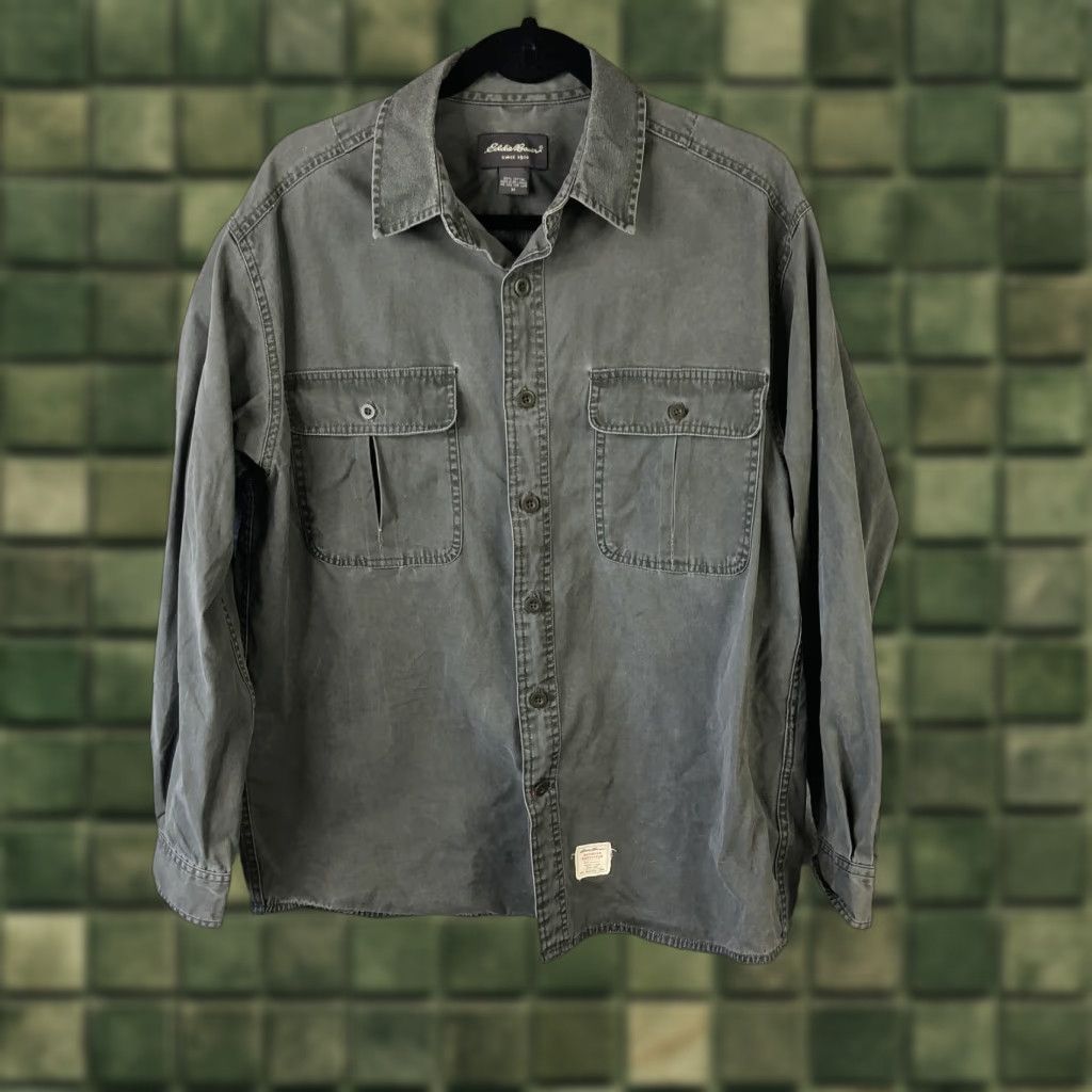 Eddie Bauer Eddie Bauer Shirt Mens Medium Green Outdoor Button Chore Barn Ranch Size US M / EU 48-50 / 2 - 1 Thumbnail