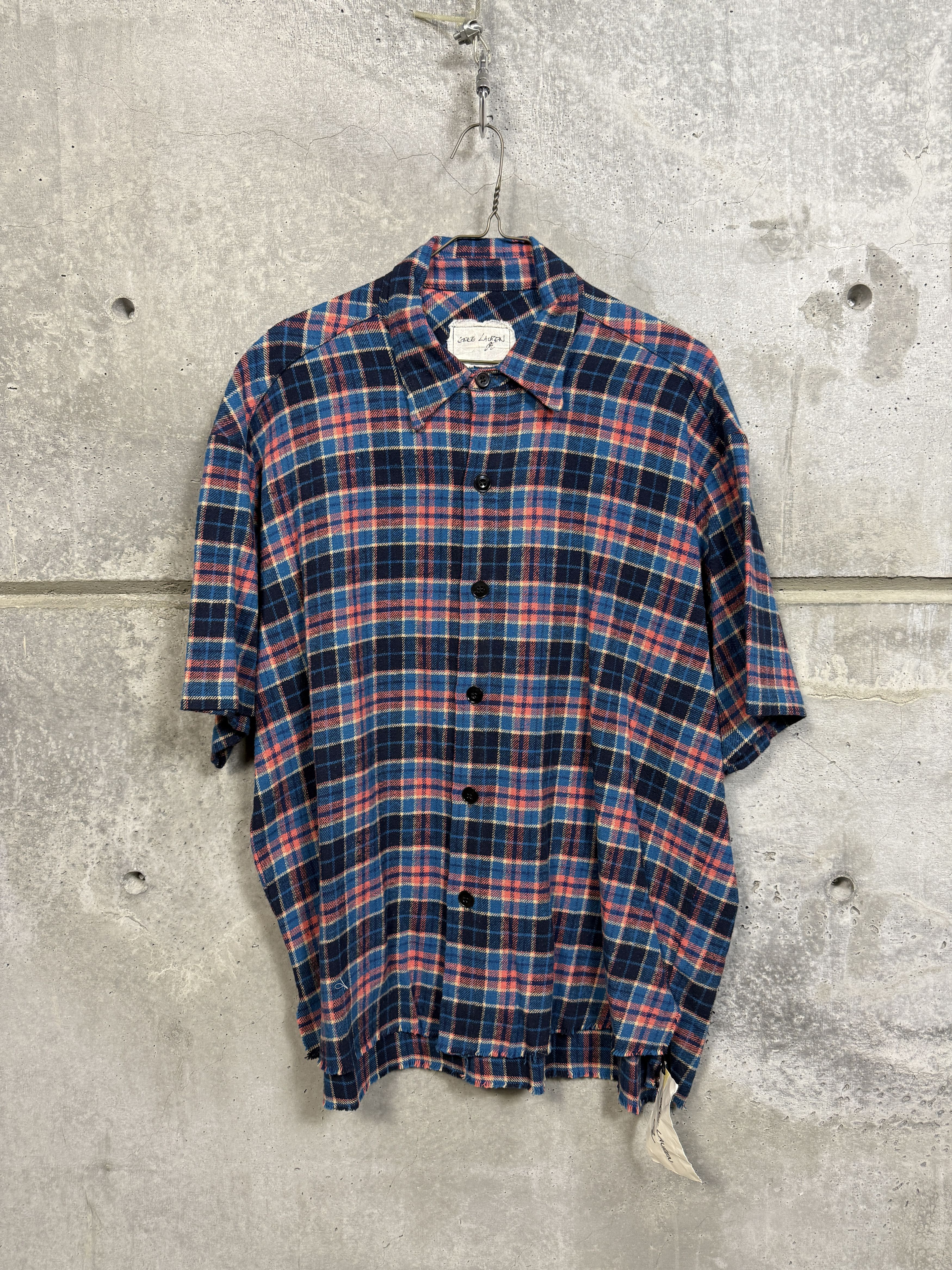 Greg Lauren $795 Greg Lauren Plaid Short Sleeve Shirt Size US XL / EU 56 / 4 - 4 Thumbnail