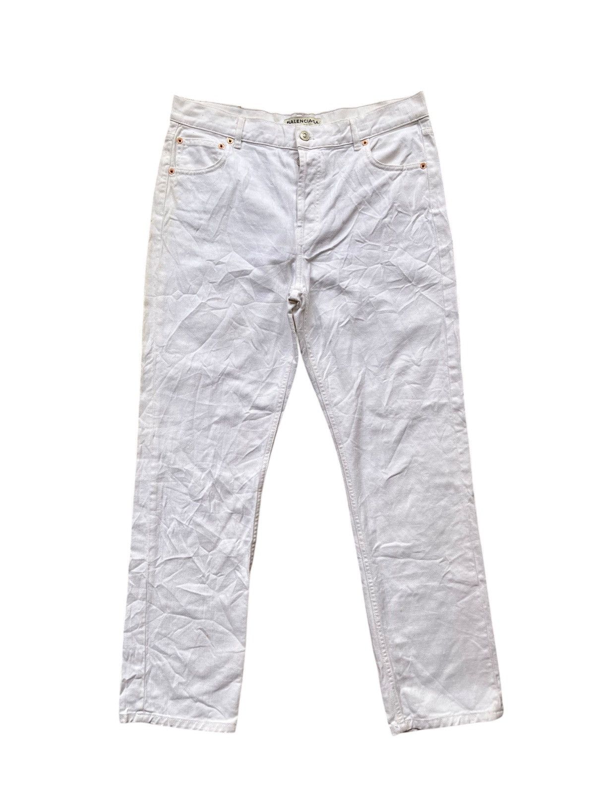 Balenciaga Balenciaga White Jeans Size US 32 / EU 48 - 2 Thumbnail