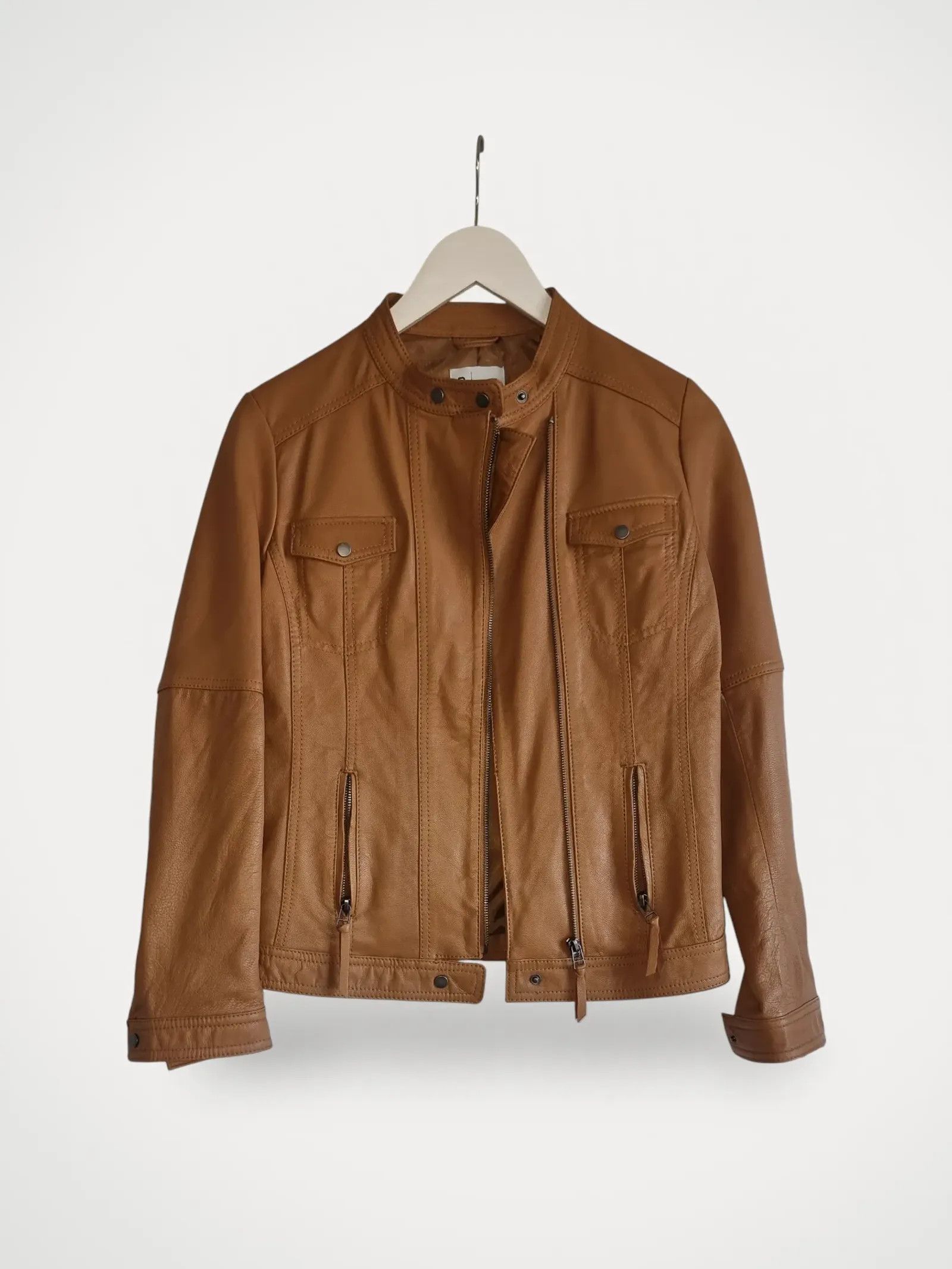 Other essentiel. LA REDOUTE Leather Jacket Size XS / US 0-2 / IT 36-38 - 1 Thumbnail