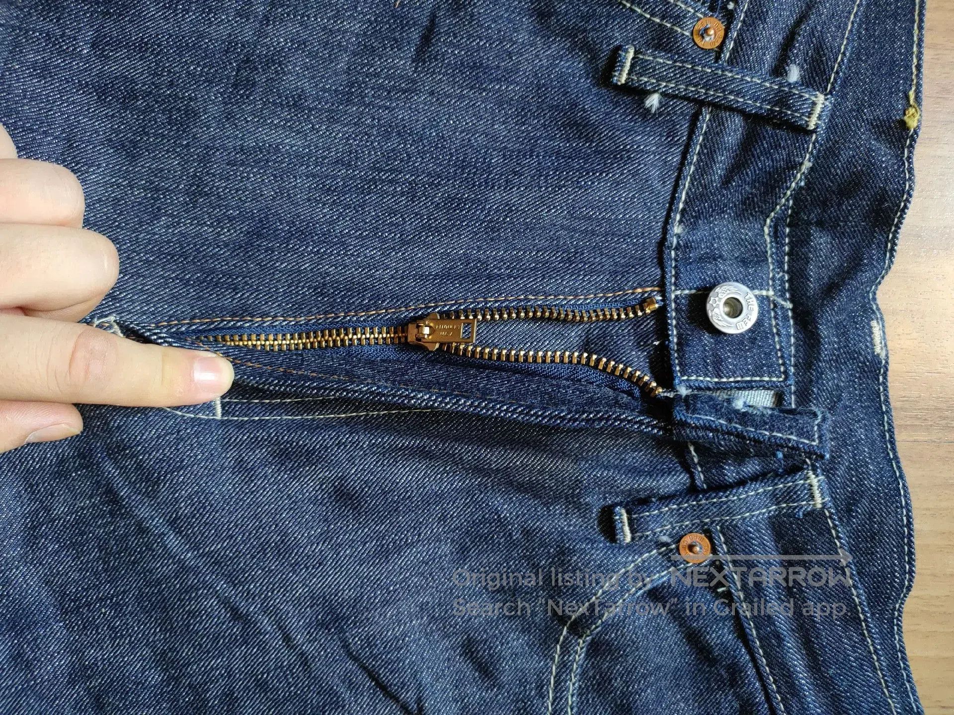 The Real McCoy's dark blue denim cowboy pants for men. Size US 30 / EU 46 - 7 Thumbnail