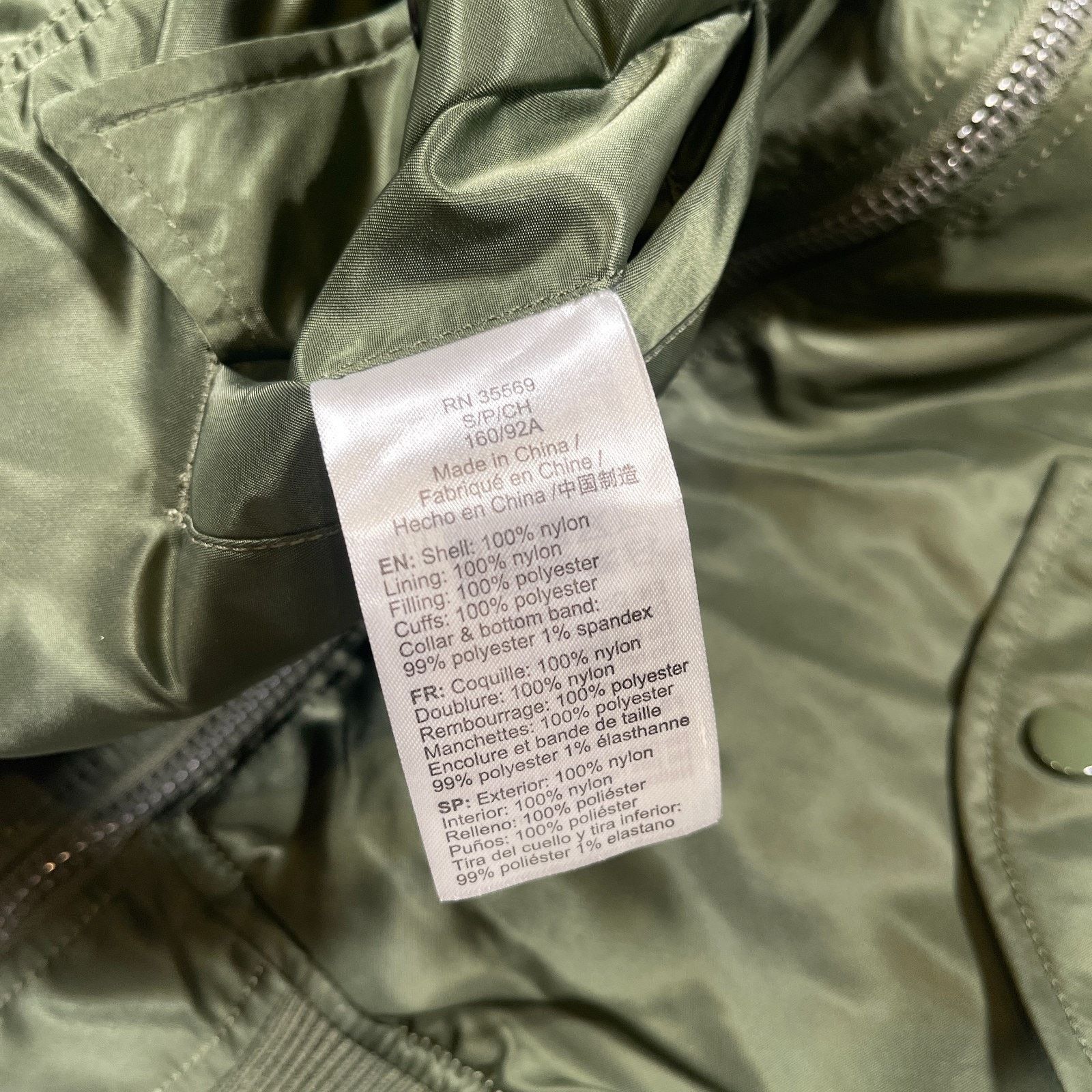 Alpha Industries Alpha Industries MA-1 Bomber Jacket Coat Olive Green Size US XS / EU 42 / 0 - 4 Thumbnail