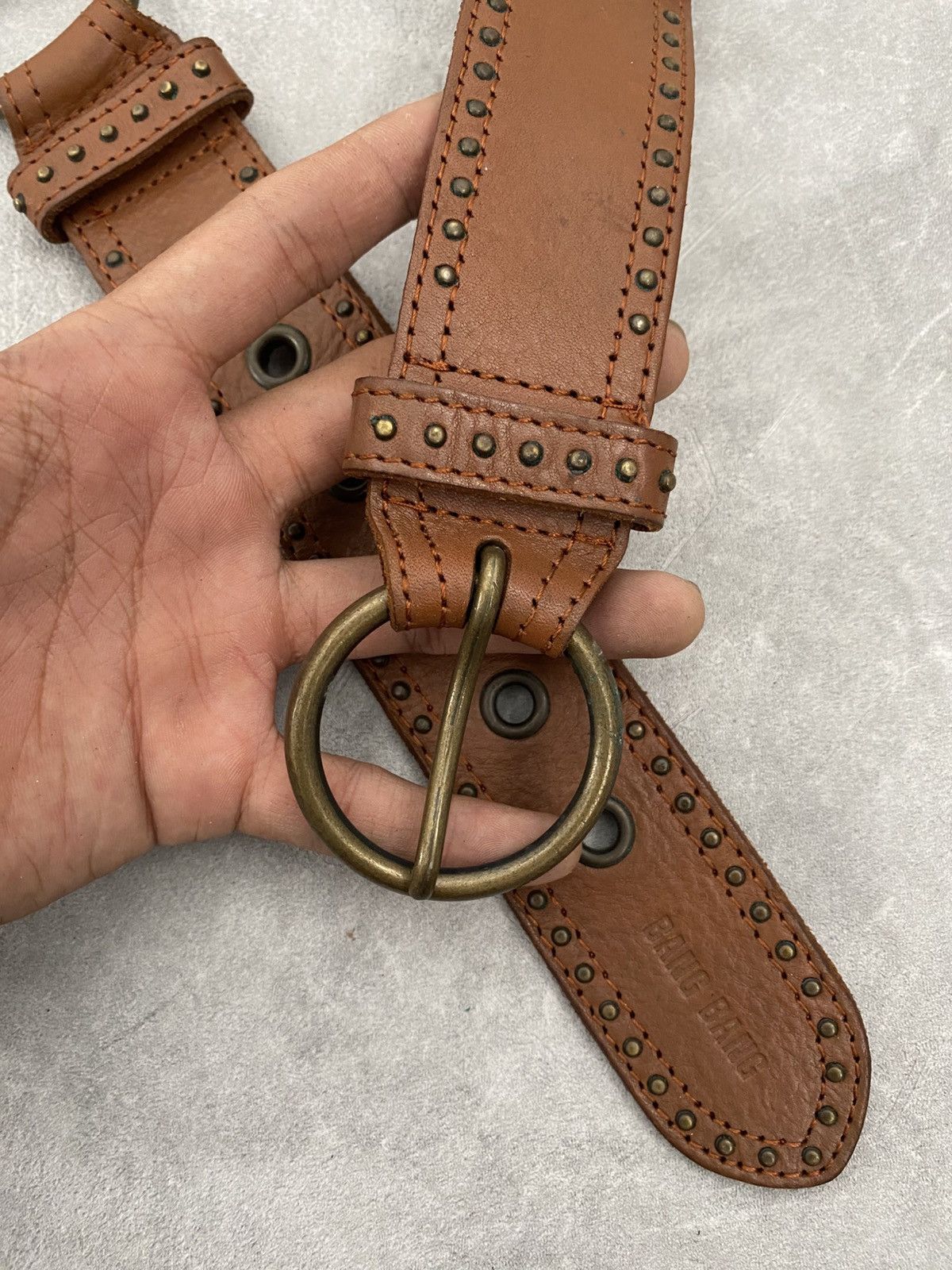 If Six Was Nine × Japanese Brand × Le Grande Bleu (L.G.B.) Bang-bang studded leather belt Size ONE SIZE - 2 Thumbnail