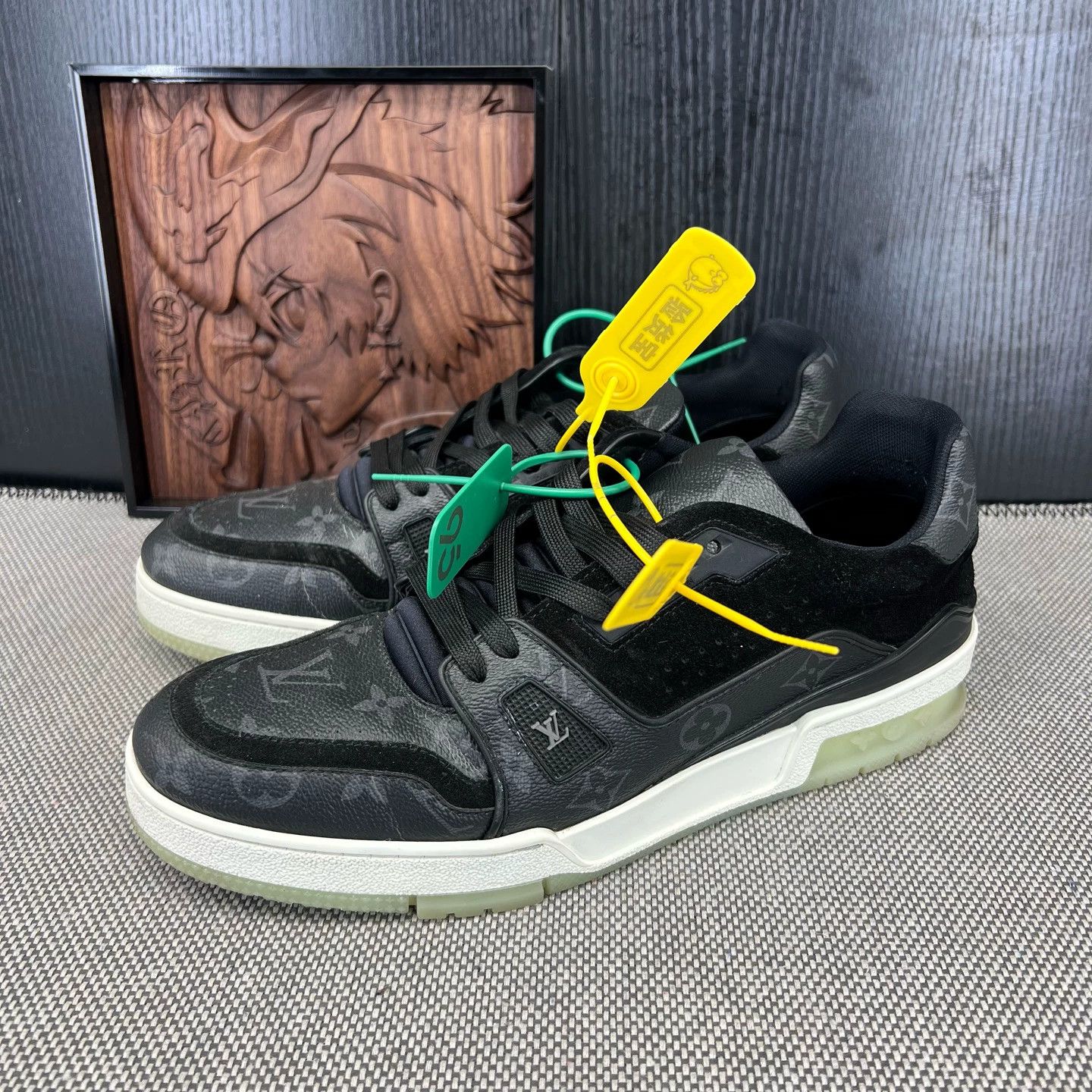 Louis Vuitton LV Trainer Black Monogram Size 9 (43) Used Size US 9 / EU 42 - 1 Thumbnail
