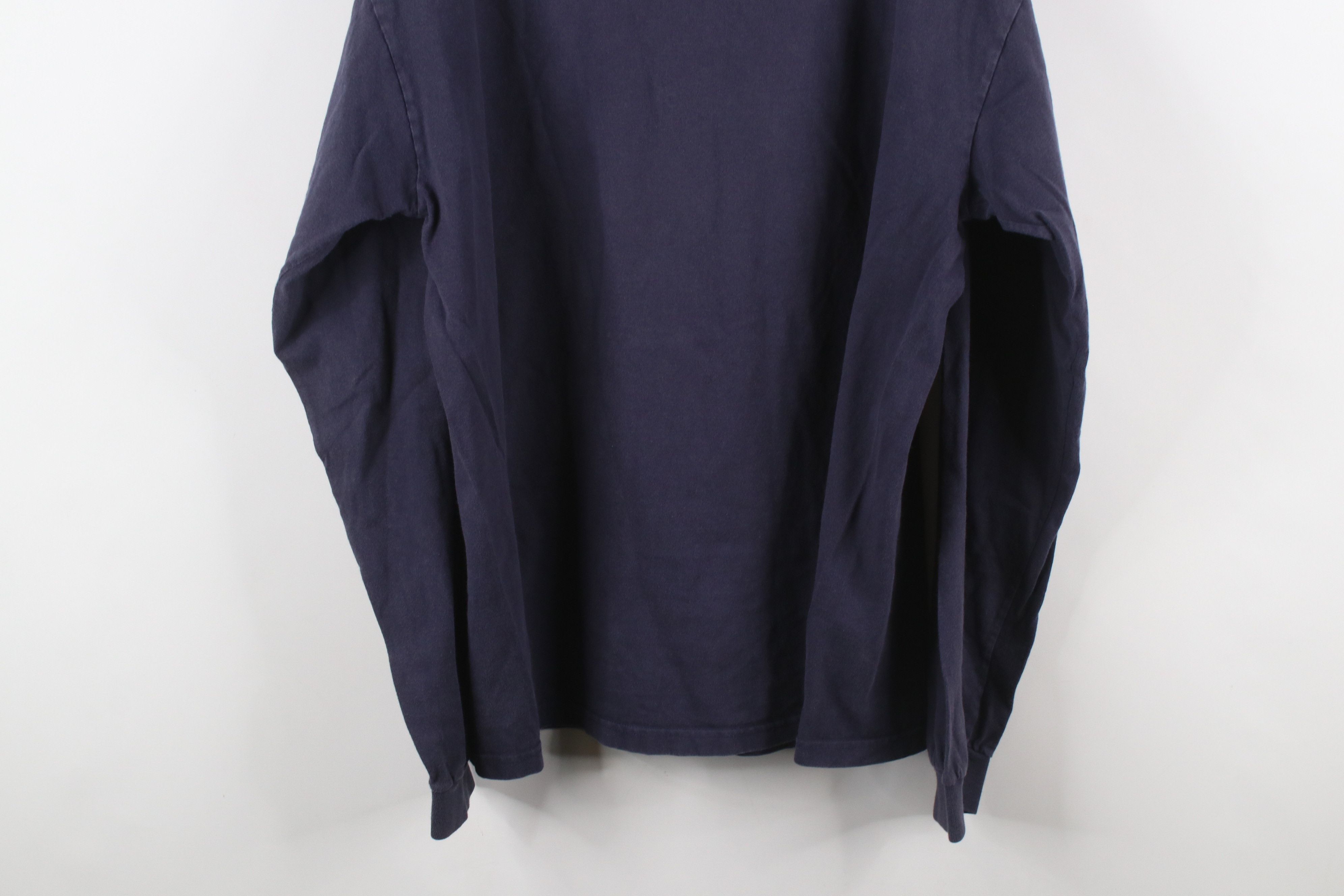 Vintage Vintage 90s Streetwear Long Sleeve T-Shirt Navy Blue Cotton Size US XL / EU 56 / 4 - 10 Thumbnail