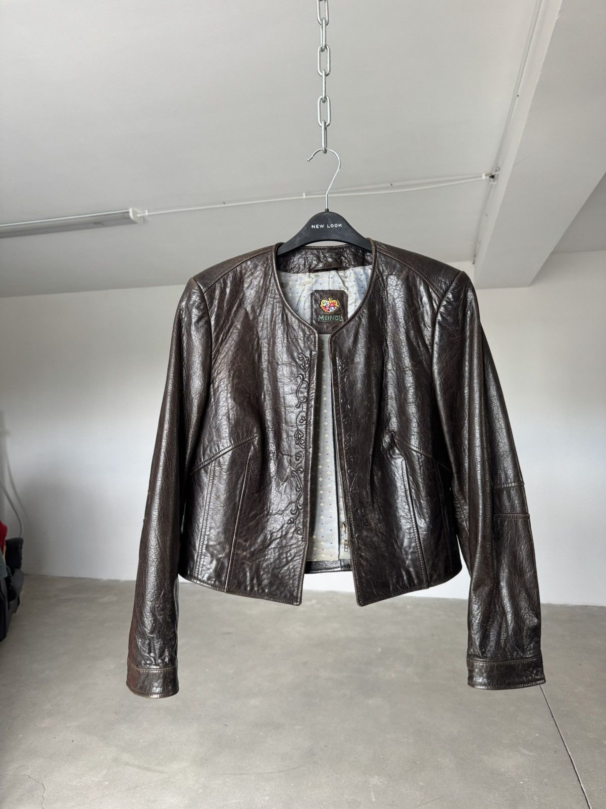 Other 80s Meindl Leather Jacket Designer Rare Size M / US 6-8 / IT 42-44 - 9 Thumbnail