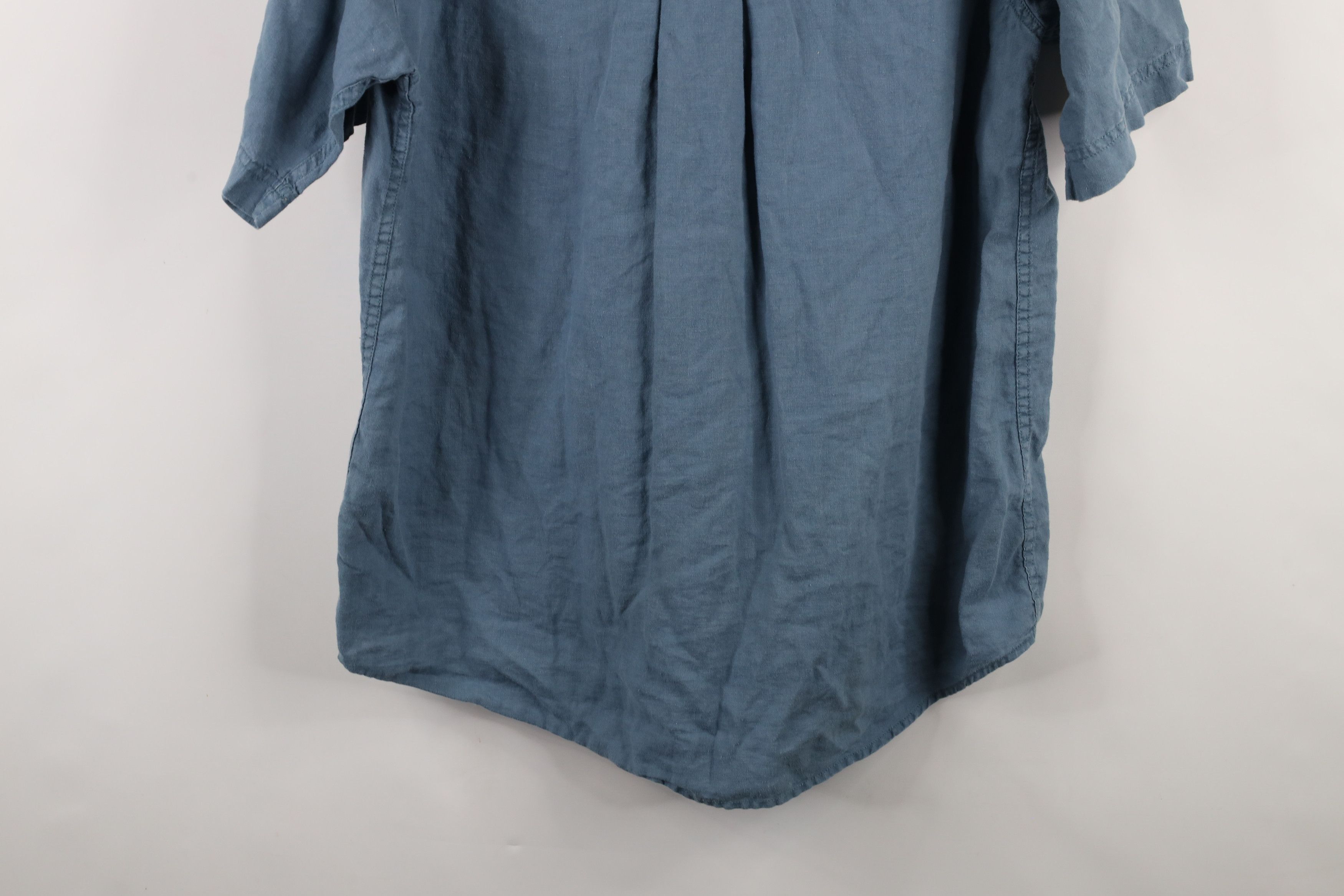 Eddie Bauer × Vintage Vintage 90s Eddie Bauer Linen Short Sleeve Button Shirt Size US L / EU 52-54 / 3 - 10 Thumbnail