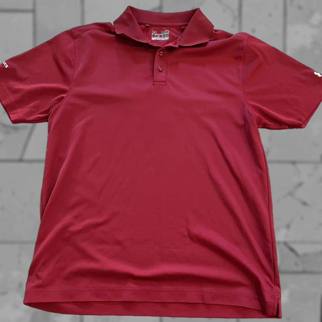 Under Armour Under Armour HeatGear Polo Shirt Red Mens Size L Size US L / EU 52-54 / 3 - 1 Thumbnail
