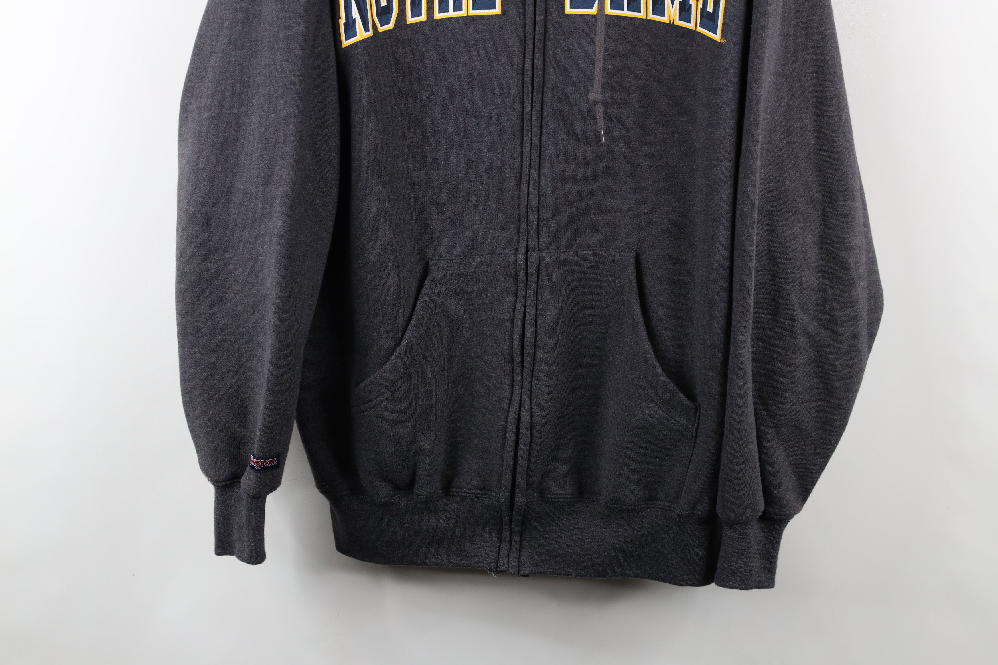 Vintage Vintage 90s Notre Dame University Full Zip Hoodie Sweatshirt Size US M / EU 48-50 / 2 - 3 Thumbnail