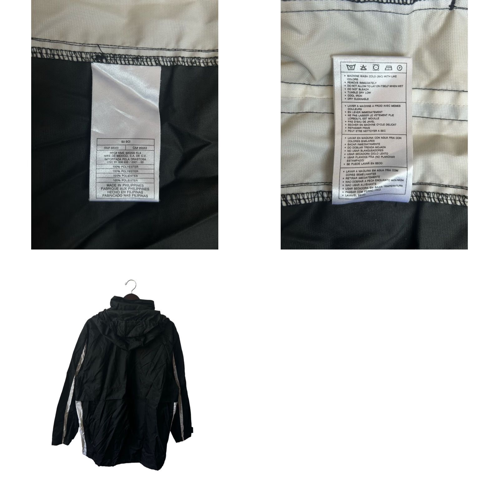 Nike VINTAGE Nike Jacket 1/2 Zip Anorak Mens Large 90s Black White Embroidered Swoosh GUC Size US L / EU 52-54 / 3 - 8 Thumbnail