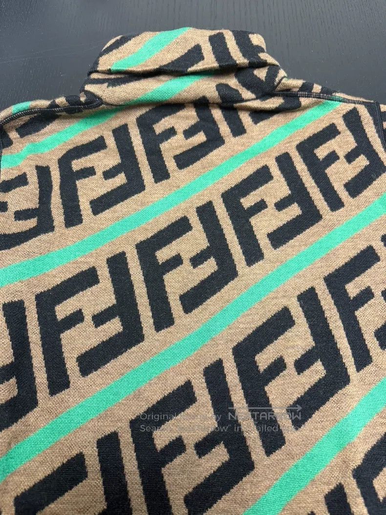 Fendi Fendi All-Over Monogrammed Double F Knit Top Size US M / EU 48-50 / 2 - 9 Thumbnail