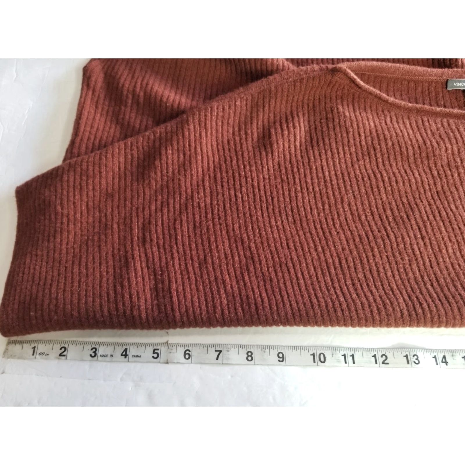 Vince Vince Sweater Shirt Women M Brown Wool Cashmere Oversized Crew Neck Short Sleeve Pullover Size Medium Size M / US 6-8 / IT 42-44 - 3 Thumbnail