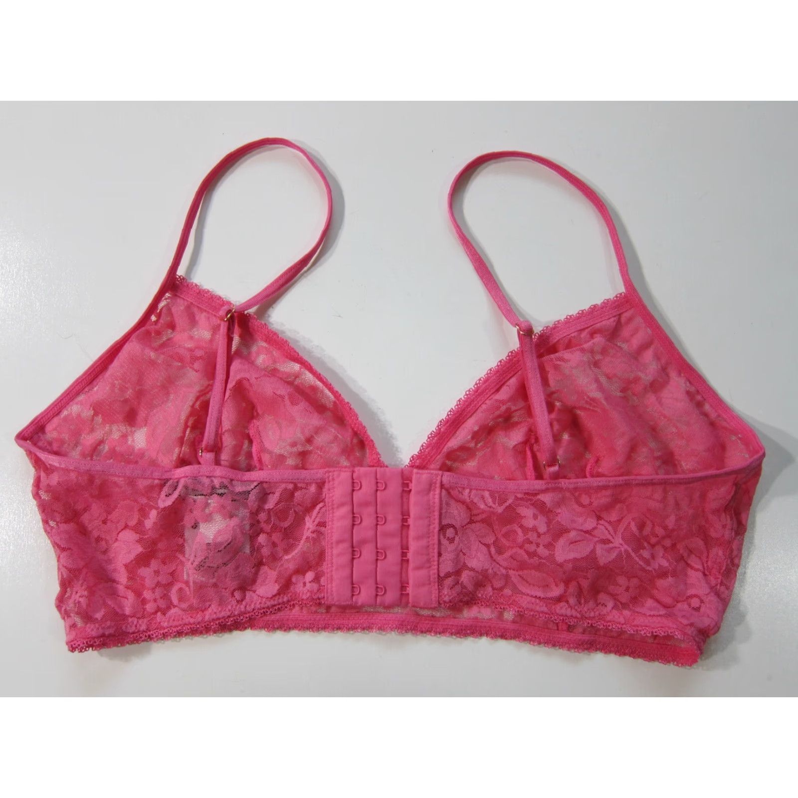 Vintage INC International Concepts Pink Lace Spaghetti Strap Bralette Bra Women Large Size ONE SIZE - 6 Thumbnail