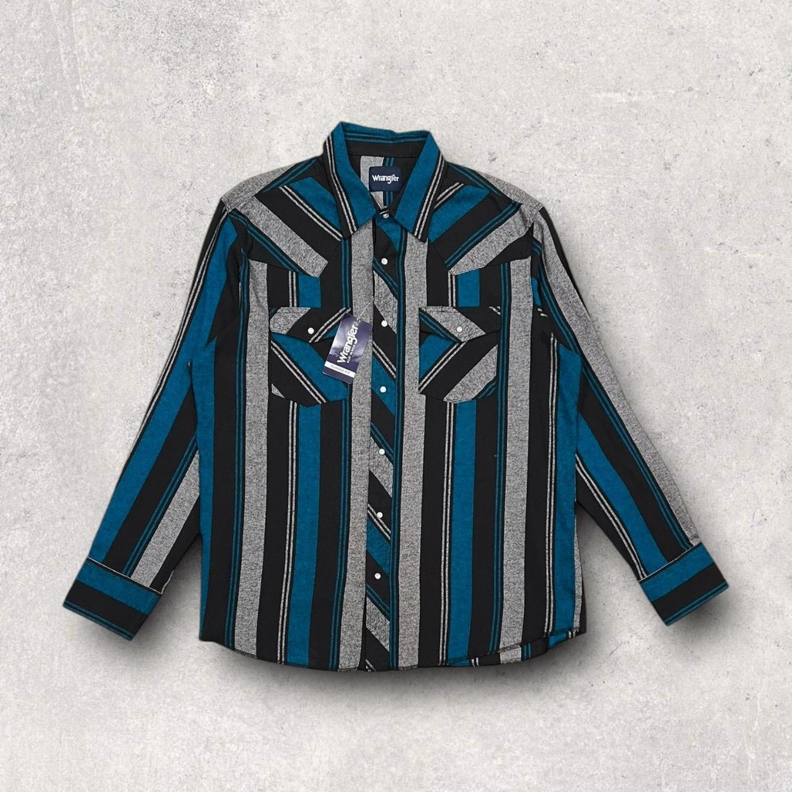 Wrangler Wrangler NWT Western Striped Long Sleeve Wool ButtonUp Shirt Size US XL / EU 56 / 4 - 1 Thumbnail