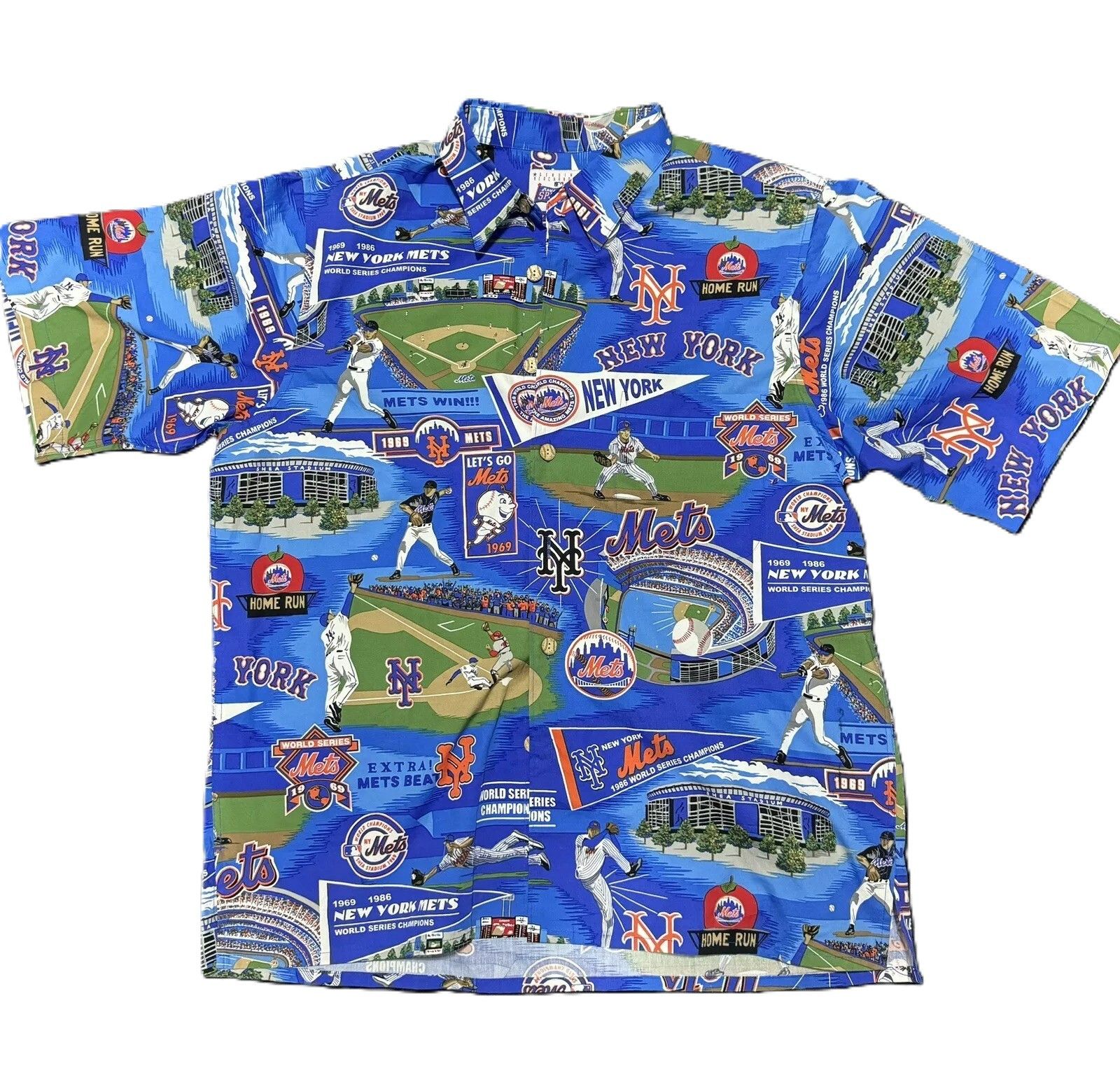 Reyn Spooner Reyn Spooner NY Mets 1969 1986 World Series Shirt M NWT Size US M / EU 48-50 / 2 - 1 Thumbnail