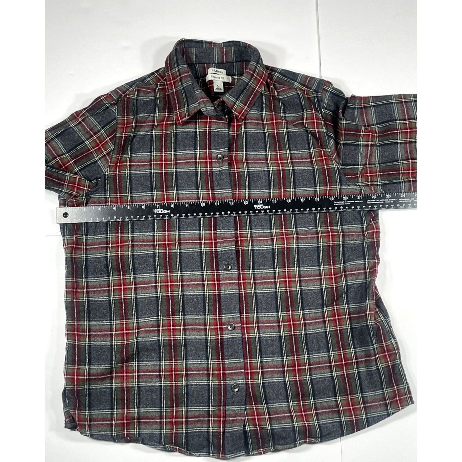 Vintage LL Bean Shirt Mens L Large Plaid Flannel Long Sleeve Button Down Relaxed Fit Size US L / EU 52-54 / 3 - 4 Thumbnail