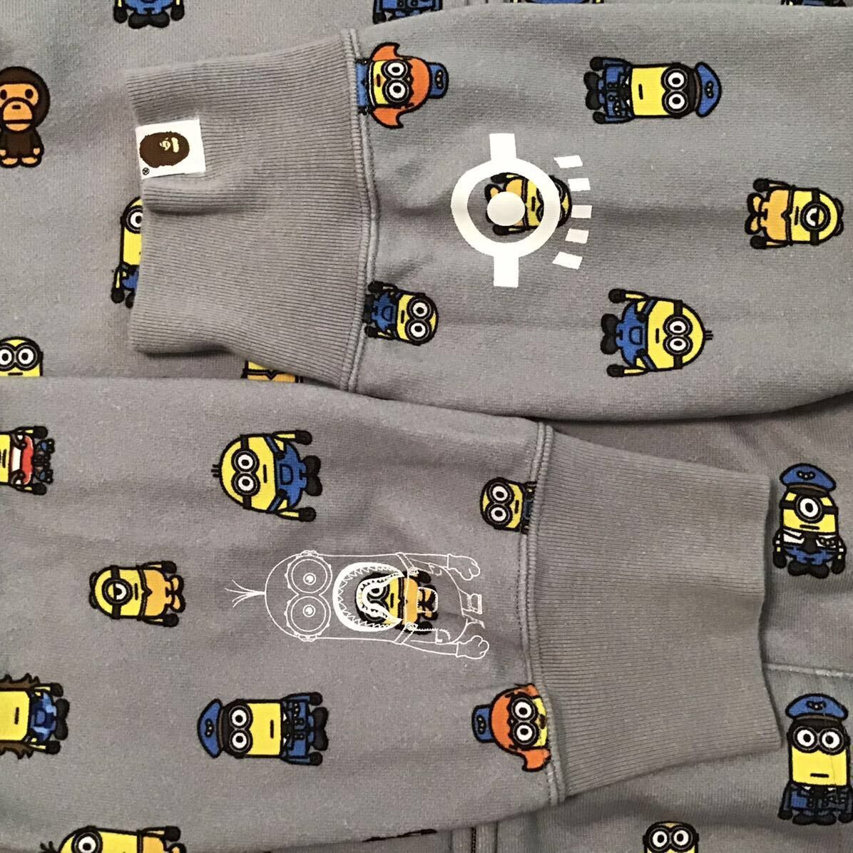 BAPE × Minion Milo Shark full zip hoodie a bathing ape