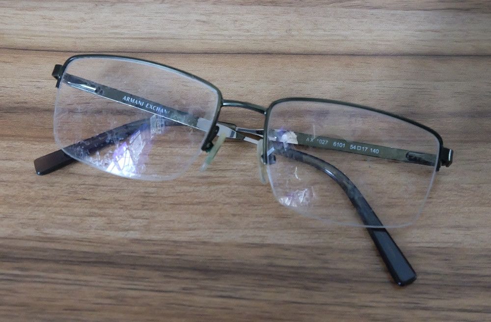 Armani Exchange Armani Exchange AX1027 Half Rim Eyeglasses Size ONE SIZE - 1 Thumbnail
