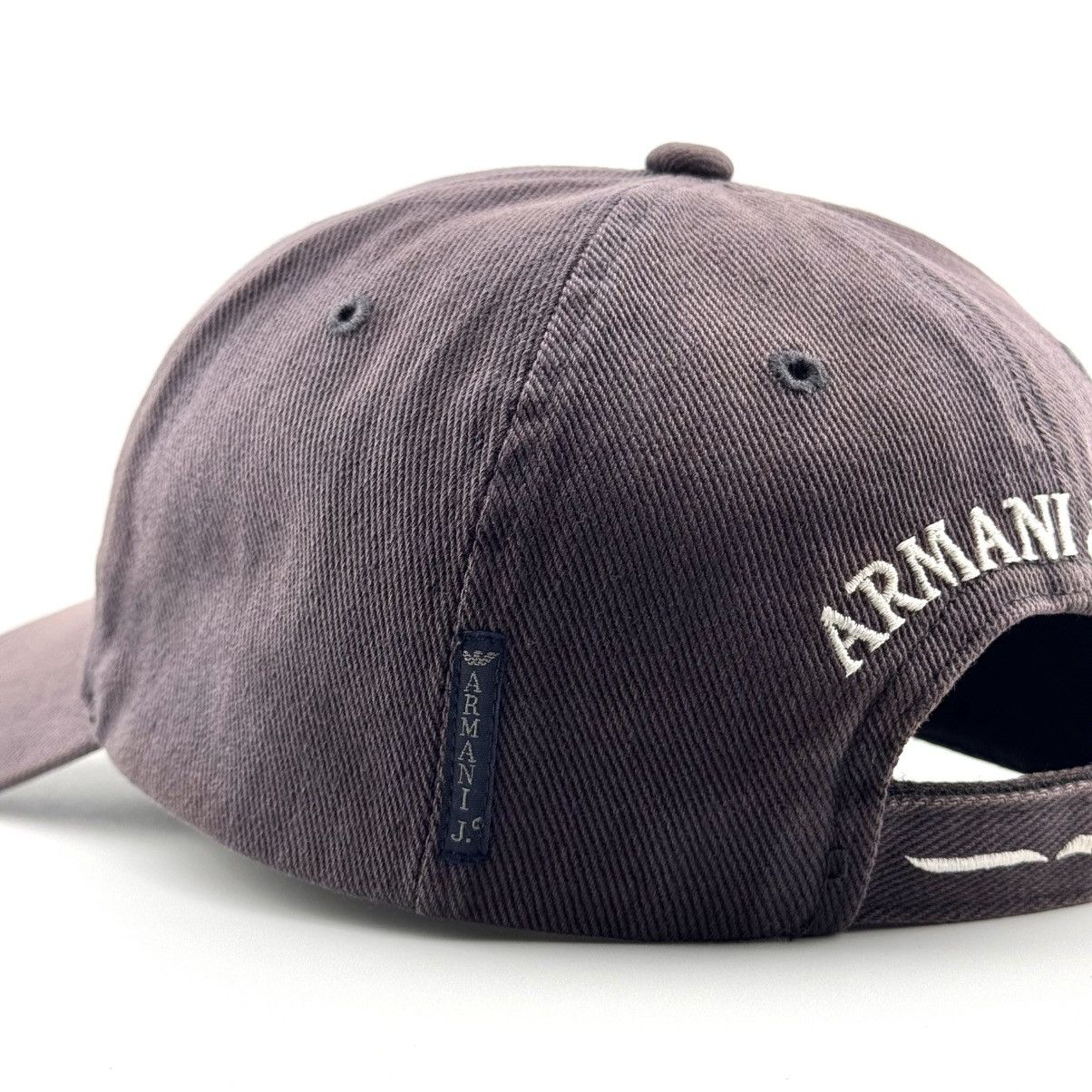 Armani Vtg 90s Armani Jeans AJ Logo Sunfaded Hat Washed Cap Size ONE SIZE - 4 Thumbnail