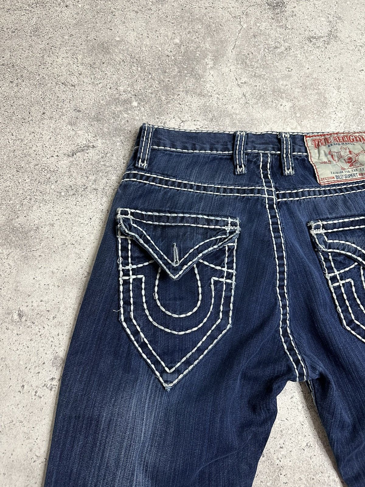 True Religion Rare Y2K True Religion Billy Super T Pocket Distressed Pants Size US 32 / EU 48 - 7 Thumbnail