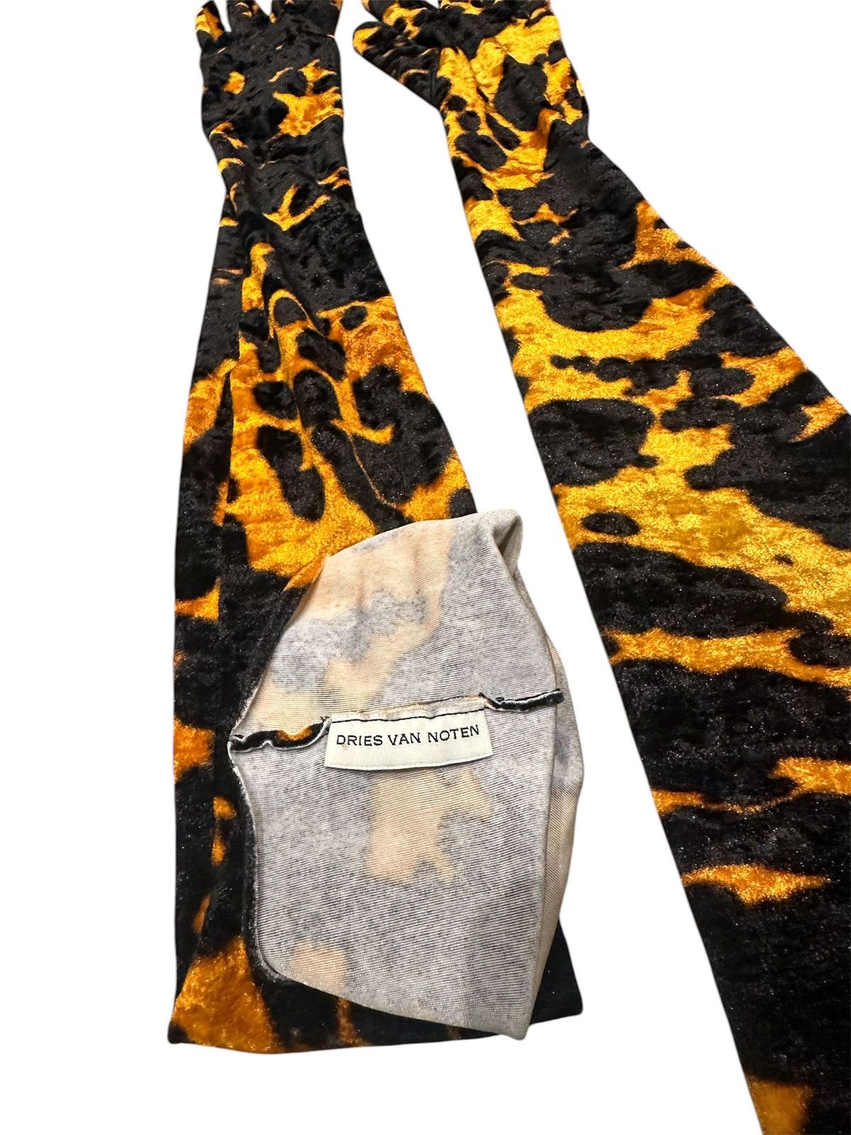 Dries Van Noten Dries Van Noten Velvet Long Gloves Size ONE SIZE - 2 Thumbnail