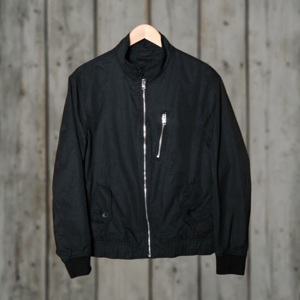 Banana Republic BANANA REPUBLIC Black Bomber Jacket Men's Sz. S Cotton/Nylon Blend Zip Jacket Size US S / EU 44-46 / 1 - 1 Thumbnail