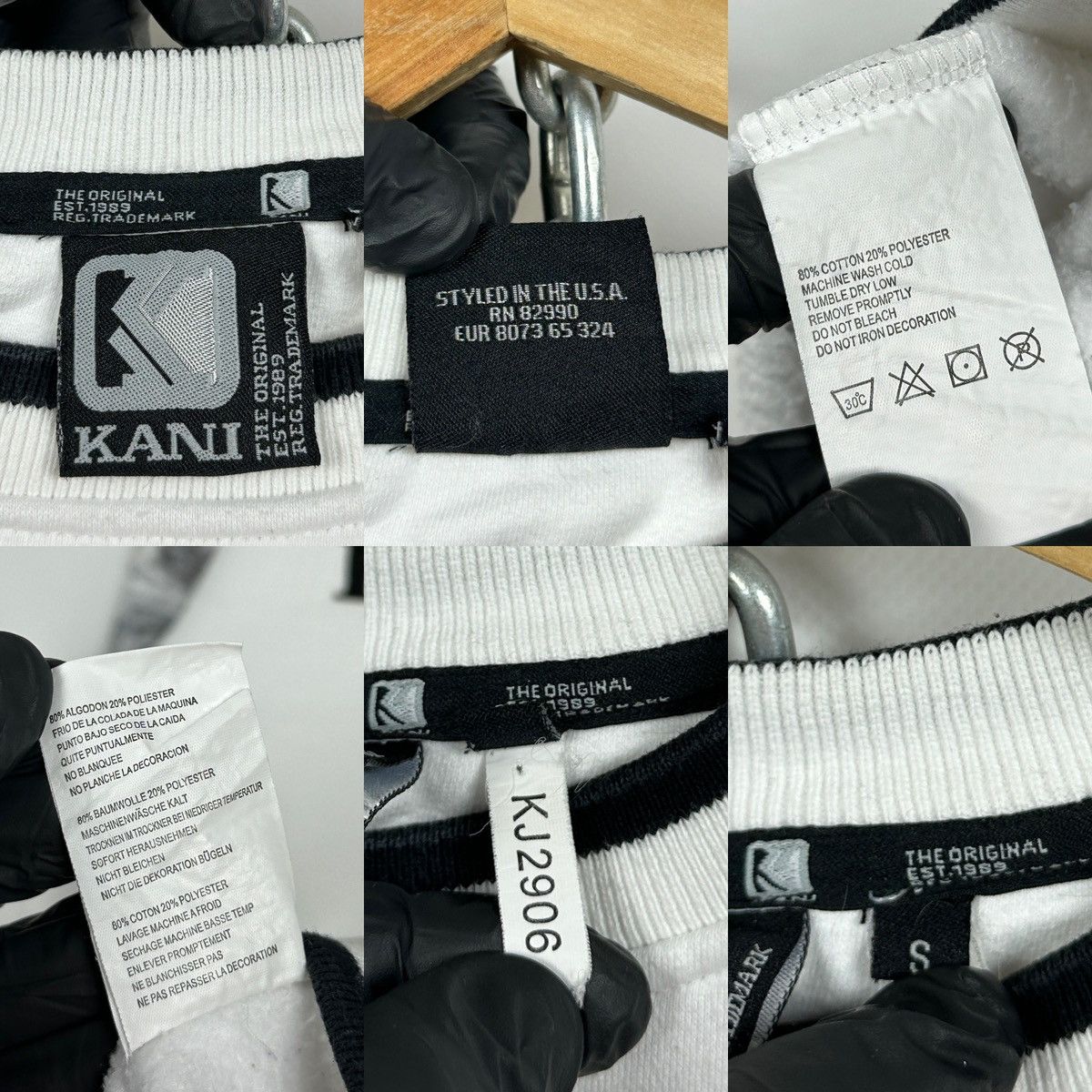 Karl Kani 90s Vintage Karl Kani Big Logo Dollar $ White Sweatshirt Size US S / EU 44-46 / 1 - 18 Thumbnail